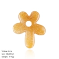 Gelber Naturstein-Blumenanhänger, 30x35 mm, für DIY-Halsketten und Schmuck - Gelbe Jade Blume