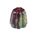 Dragon blood stone incense holder in pumpkin shape with a central hole for sticks - Dragon Blood Stone (20mm Flower Incense Base)