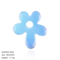 Himmelblauer synthetischer Opal-Blumenanhänger für DIY-Schmuck, 30x35mm Größe - Synthetische Opal Blume