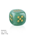15mm green aventurine crystal dice with gold numbers for tabletop games - Green Aventurine