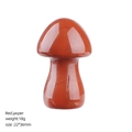 Polierter Roter Jaspis Pilz 35mm mit natürlichen ziegelroten Mineralstrukturen - 35mm / Roter Jaspis