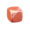 Support d'encens cube en pierre jaspe rouge naturelle avec trou de forage central - Jaspe Rouge