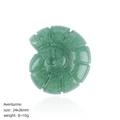 Grüner Aventurin Schneckenhaus Schnitzerei 24x26mm Edelstein Dekoration - Grüner Aventurin Geschnitzte Meerschnecke