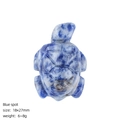 Hand-carved blue spot stone turtle figurine for crystal healing and DIY decor - Blue Spot (Sea Turtle)