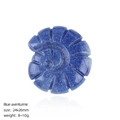 Blauer Aventurin Schneckenfigur 24x26mm aus Naturkristall handgeschnitzte Deko - Blauer Aventurin Geschnitzte Meerschnecke