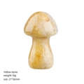 35mm natural yellow crystal mushroom ornament with authentic mineral textures for DIY decor - 35mm / Yellow Stone