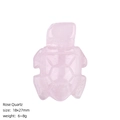 Handcarved 18x27mm Rose Quartz crystal turtle figurine for desktop decor and healing - Rose Quartz (Sea Turtle)