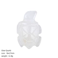 Hand-carved clear quartz turtle figurine for crystal decor, size 18x27mm and weight 6-8g - White Crystal (Sea Turtle)
