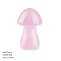 Polished natural rose quartz mushroom crystal decor for healing and DIY decor - 35mm / Rose Quartz
