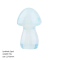35mm synthetic opal mushroom crystal ornament with pale blue translucent finish - 35mm / Synthetic Opal
