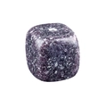 Square purple lepidolite crystal incense holder base with single hole for home decor - Lilac Stone
