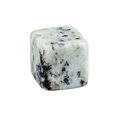 Grey labradorite crystal cube incense holder with a polished finish and center hole - Tianshan Blue