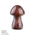 Polished 35mm mahogany obsidian mushroom stone figurine for desktop home decoration - 35mm / Mahogany Obsidian