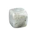 Natural green moss agate square stone incense holder base with polished cube finish - Labradorite