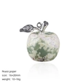 Peace jasper apple pendant with silver stem for DIY necklace 16x20mm natural stone - Peace Jasper Apple