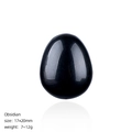 Polierter schwarzer Obsidian in Eiform 20mm Naturkristall für Osterdekoration - 20mm Obsidian