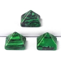 Pyramide en malachite naturelle avec motifs rayés pour la guérison énergétique - 14mm / Malachite Synthétique