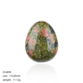 20mm egg-shaped unakite crystal gemstone with polished green and pink natural texture - 20mm Unakite