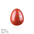 Egg-shaped Red Jasper natural gemstone measuring 20mm with authentic dark mineral textures - 20mm Red Jasper