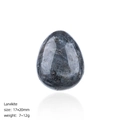 Polished egg-shaped Larvikite crystal stone with natural grey-blue metallic luster - 20mm Larvikite