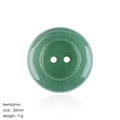 30mm green aventurine natural stone button with two holes for DIY sewing projects - Aventurine Button
