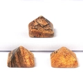 Three-piece natural picture jasper pyramid set with earth-toned landscape patterns - 14mm / Jasper