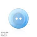 30mm light blue synthetic opal button with two holes for DIY sweaters and bags - Synthetic Opal Button