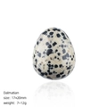Polished Dalmatian Jasper egg stone, 17x20mm natural crystal for energy healing - 20mm Dalmation Stone