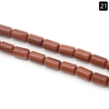 Polished brown-red goldstone cylindrical column spacer beads for DIY jewelry design - 6×10mm / Gold Sand Stone (Synthetic)