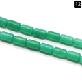 Pale green cylindrical agate spacer beads for DIY jewelry making and handcrafting - 6×10mm / Dyed Malaysian Jade