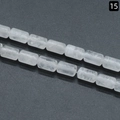 Cylindrical translucent white crystal agate spacer beads for DIY jewelry making - 6×10mm / White Crystal