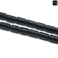 Polished black agate 6x10mm cylinder beads for DIY jewelry making and spacing - 6×10mm / Obsidian
