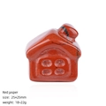 Miniature maison en jaspe rouge 25mm en pierre naturelle sculptée pour décoration - Jaspe Rouge