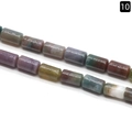 Cylindrical agate beads style 10 in assorted colors for DIY jewelry making - 6×10mm / India Agate