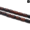 Polished red and black speckled cylindrical agate stone beads for DIY jewelry making - 6×10mm / Mahogany Obsidian