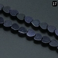 Blue sandstone heart-shaped loose beads with metallic glitter finish for DIY jewelry - Blue Sand Stone (Synthetic)