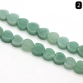 DIY jewelry beads in heart shape made of natural green aventurine stone style - Green Aventurine