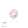 Cuenta de cuarzo rosa de 8x14mm con agujero de 5mm para creación de joyas DIY - 8*14mm / Cuarzo rosa