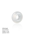 Polished 8x14mm white agate spacer bead with 5mm hole for DIY jewelry making - 8*14mm / Agate
