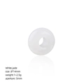 Polished 8x14mm white jade rondelle bead with a 5mm large hole for DIY jewelry making - 8*14mm / White Jade