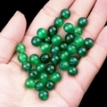 8mm grüne Achat Lose Perlen mit großem Loch für DIY Schmuckherstellung und Basteln - Grüner Achat Stil / 8mm (Loch 2mm)