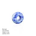 Blue spot stone spacer bead 8x14mm with large 5mm hole for DIY jewelry making - Blue Spot Jasper