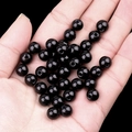 Polierte 8mm schwarze Achatperlen mit 2mm großem Loch für DIY Schmuckherstellung - Schwarzer Onyx Stil / 8mm (Loch 2mm)