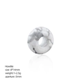 Natural white howlite stone bead 8x14mm with 5mm large hole for DIY jewelry making - Howlite