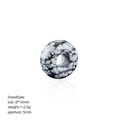 Snowflake obsidian 8x14mm abacus beads for DIY bracelets and necklaces jewelry making - Snowflake Obsidian