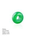 Polished green Malaiyu jade rondelle bead 8x14mm with 5mm hole for DIY jewelry - Malaysian Jade