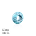 Blue synthetic turquoise abacus bead with black veins for DIY jewelry, size 8*14mm - Blue Turquoise (Synthetic)