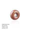 Polished 8x14mm Gold Sandstone rondelle bead for DIY jewelry and necklaces - Goldstone (Synthetic)