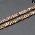 Natural flat disc crystal beads in earthy mix tones for DIY jewelry making - Leopard Skin Jasper