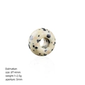 8x14mm natural Dalmatian Jasper abacus bead with 5mm large hole for DIY jewelry - Dalmatian Jasper